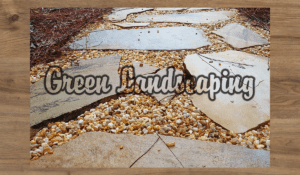 A stone path with broken pieces of concrete.